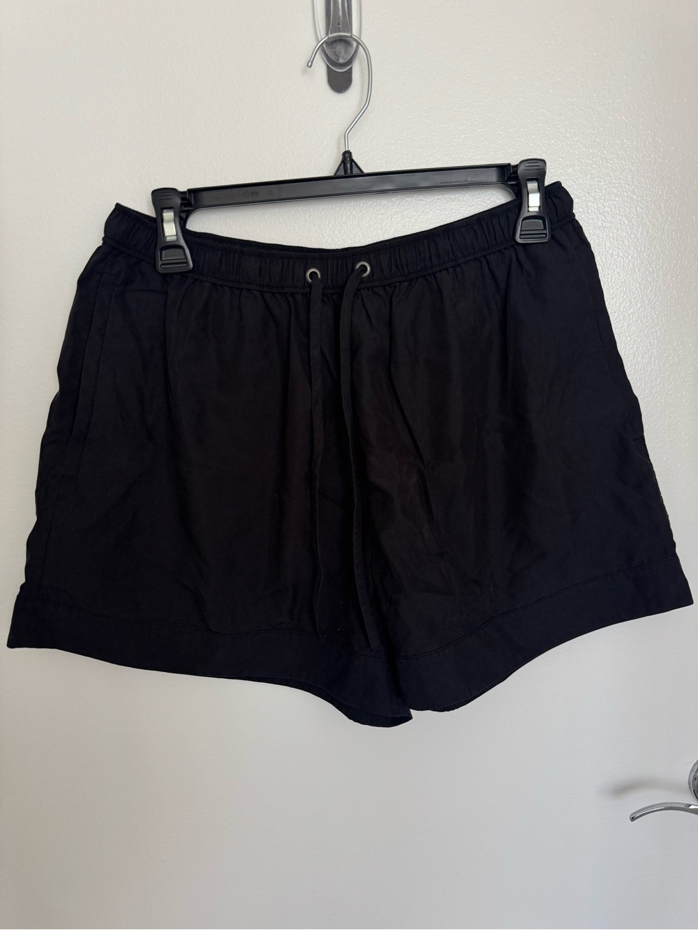 & Other Stories Black Drawstring Athletic Shorts